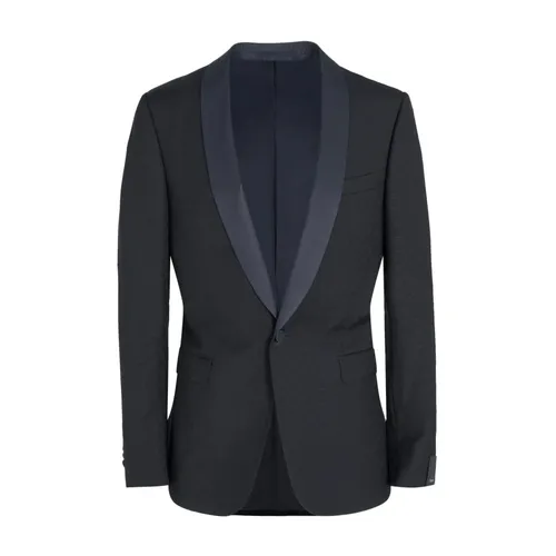 Navy Shawl Lapel Jacket - Z Zegna - Modalova