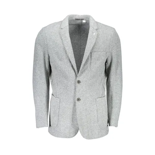 Classic Gray Polyester Jacket with Pockets - Gant - Modalova