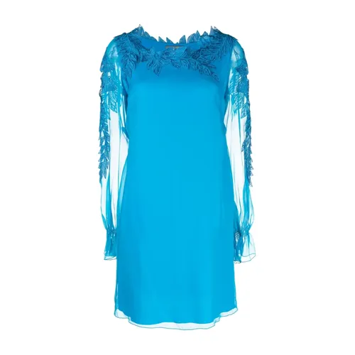 Ruffled Short Dress - Alberta Ferretti - Modalova