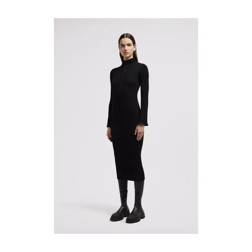 Black Wool Midi Dress - Moncler - Modalova