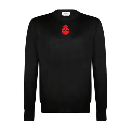 Jersey Negro con Logo de Calavera - Alexander McQueen - Modalova