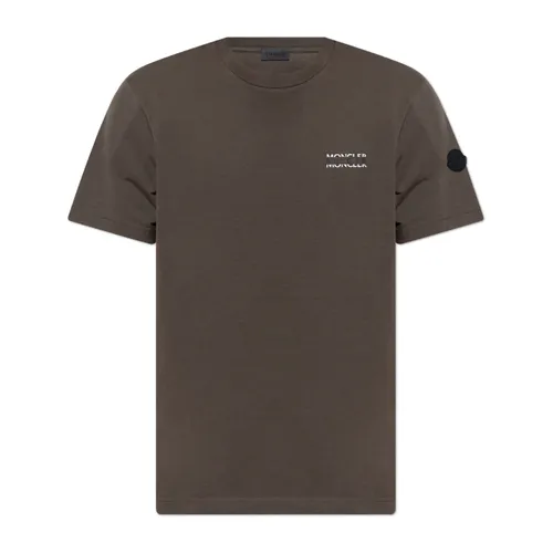 T-shirt with logo patch - Moncler - Modalova