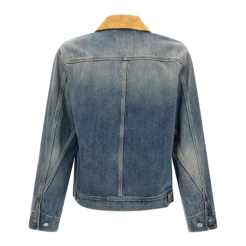 Suede Denim Jacket - Alexander McQueen - Modalova
