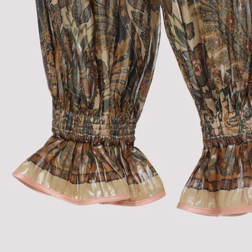 Elegant Silk Blend Brown Trousers - Valentino - Modalova