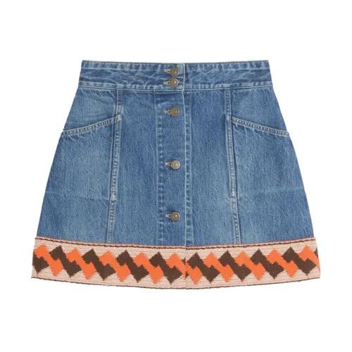 Denim Mini Skirt - Valentino Garavani - Modalova