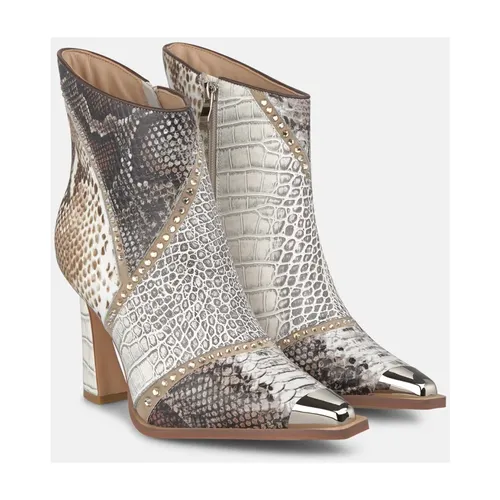Mixed-heel ankle boot - Alma EN Pena - Modalova