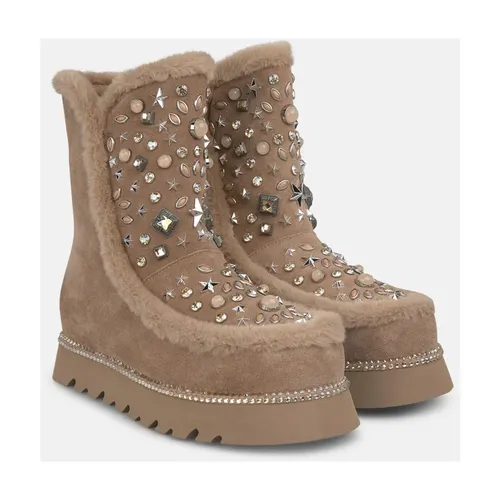 Fur bootie with studs - Alma EN Pena - Modalova