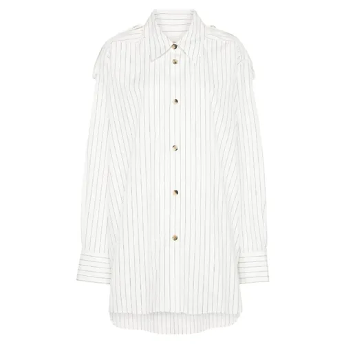 Vertical Stripe Poplin Shirt - Khaite - Modalova