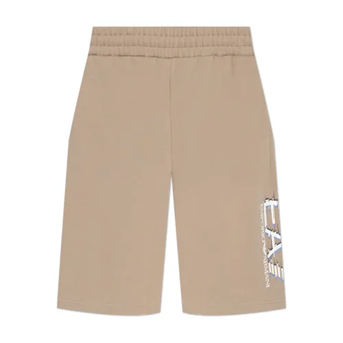 Shorts with Printed Logo - Emporio Armani EA7 - Modalova