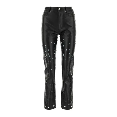 Black leather pant - Durazzi Milano - Modalova