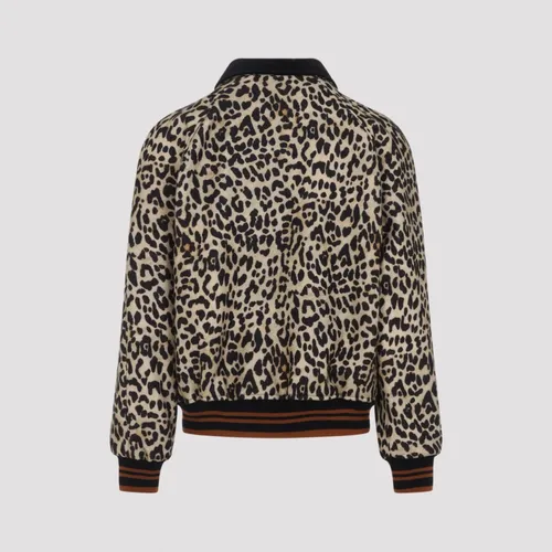 Animalier Wool Bomber Jacket - Valentino - Modalova