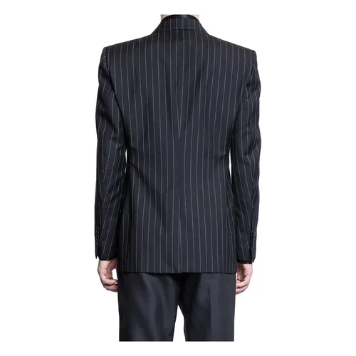Black Pinstriped Wool Mohair Jacket - Tom Ford - Modalova