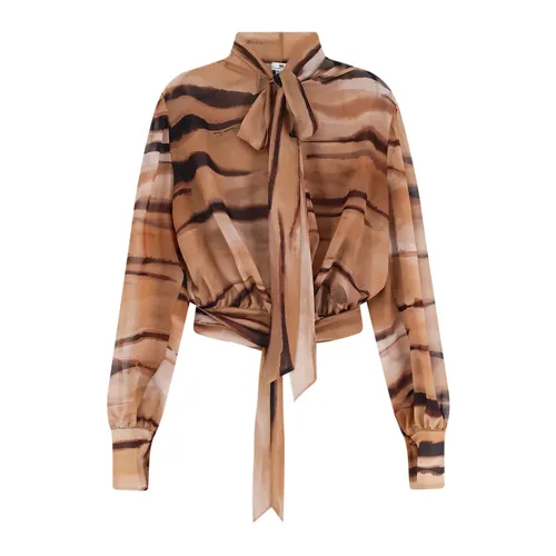 Crop Blouse - Elisabetta Franchi - Modalova