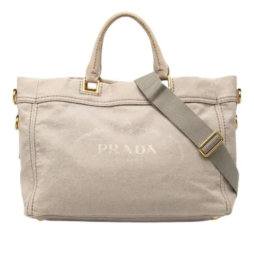 Pre-owned Vintage Canvas Tote Bag - Prada Vintage - Modalova