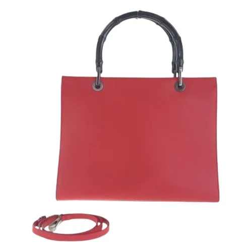 Pre-owned Vintage Leather Handbag - Gucci Vintage - Modalova