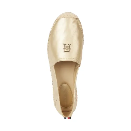 Gold Flat Espadrilles - Tommy Hilfiger - Modalova
