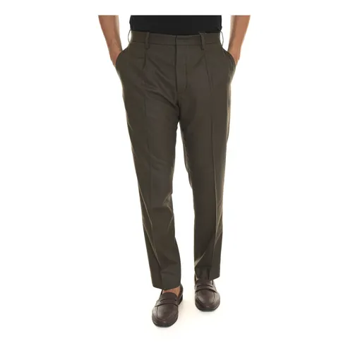 Flannel Chino Pants with Front Darts - Hindustrie - Modalova