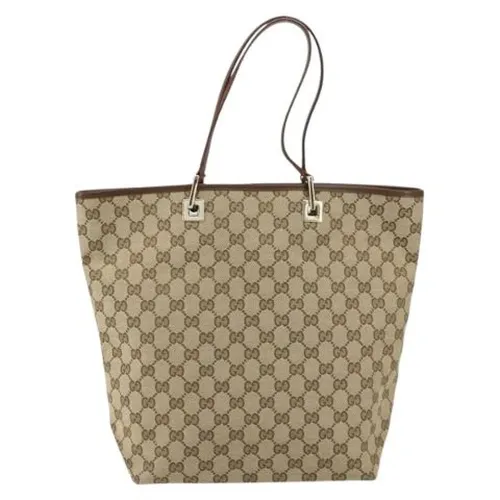 Pre-owned Canvas Tote Bag - Gucci Vintage - Modalova
