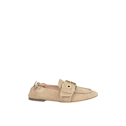 Maya Embellished Buckle Loafers - AGL - Modalova