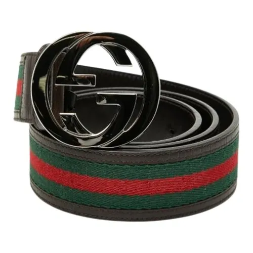 Pre-owned Canvas Belt - Gucci Vintage - Modalova