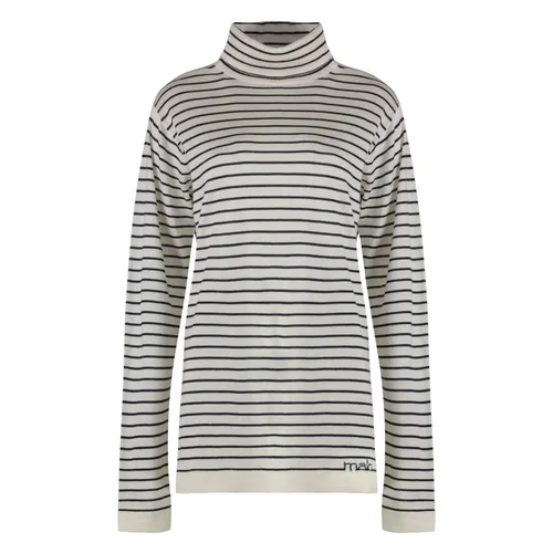 Striped Cashmere-Silk Blend Pullover - Malo - Modalova
