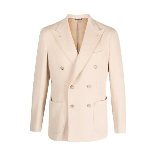 Double-Breasted Camel-Hair Blazer - Gabo Napoli - Modalova