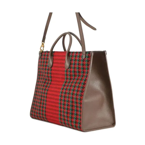 Pre-owned Houndstooth GG Canvas Tote Bag - Gucci Vintage - Modalova