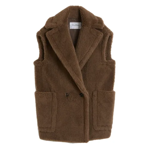 Teddy Alpaca Wool Vest Brown - Max Mara - Modalova