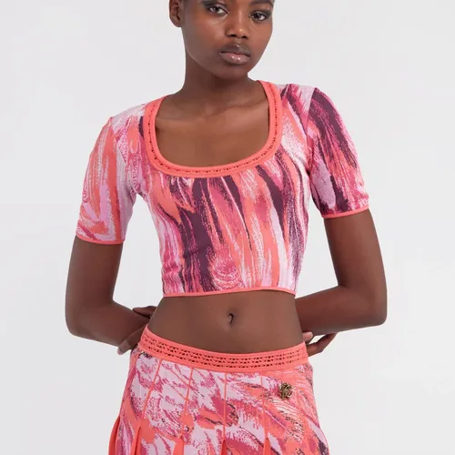 Plumange Print Top - Roberto Cavalli - Modalova