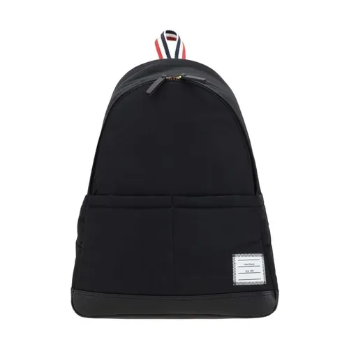 Monogram Logo Patch Backpack with Pockets - Thom Browne - Modalova