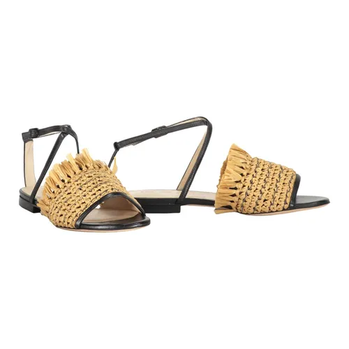 Beaded Leather Sandals - Fabiana Filippi - Modalova
