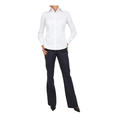 Blue Regular Pants Polyester Rayon Wool - Fracomina - Modalova