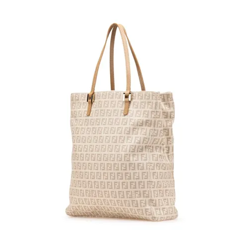 Pre-owned Jacquard Shopper Tote - Fendi Vintage - Modalova