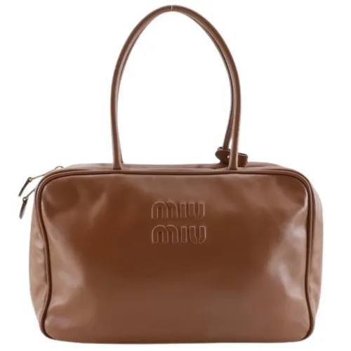 Pre-owned Leather Shoulder Bag - Miu Miu Pre-owned - Modalova