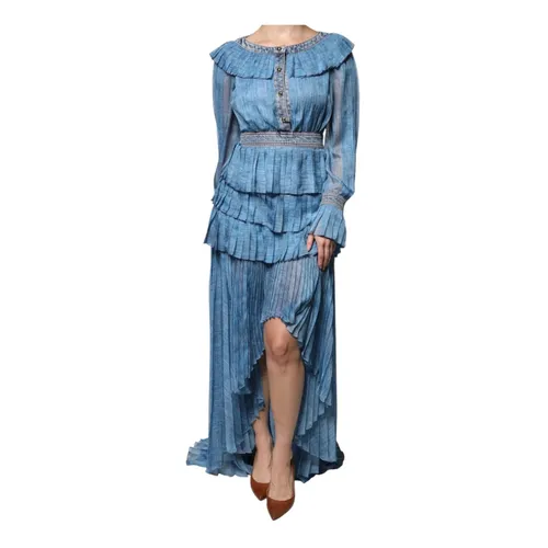 Layered Maxi Dress with Logo - Philosophy di Lorenzo Serafini - Modalova