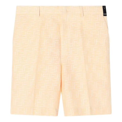 White Bermuda Shorts - Fendi - Modalova