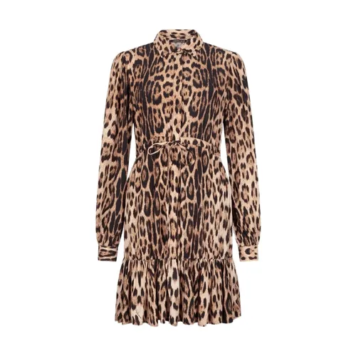 Leopard Print Mini Dress - Roberto Cavalli - Modalova