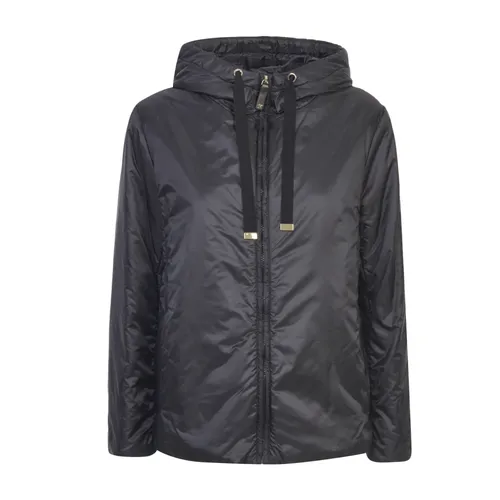 Black Water-Repellent Jacket with Hood - Max Mara - Modalova