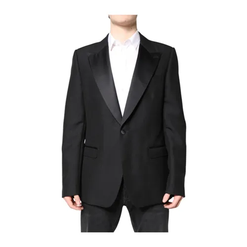 Black Wool Blazer Jacket - Dolce & Gabbana - Modalova