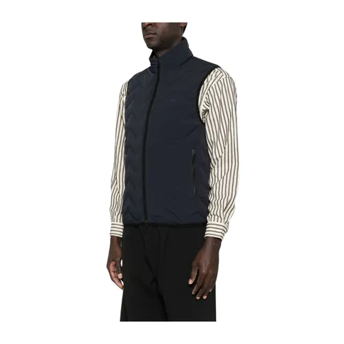 Chevron Quilted Down Vest - Emporio Armani - Modalova