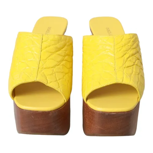 Wood Mule Wedge Slides - Dolce & Gabbana - Modalova