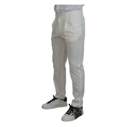 Elegant White Chino Trousers - Dolce & Gabbana - Modalova