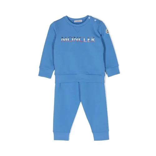 Baby Tracksuit Set Blue Fleece - Moncler - Modalova