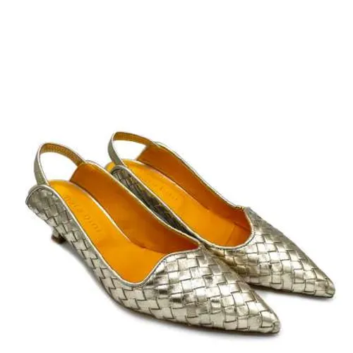Woven Leather Slingback Sandals - Mara Bini - Modalova