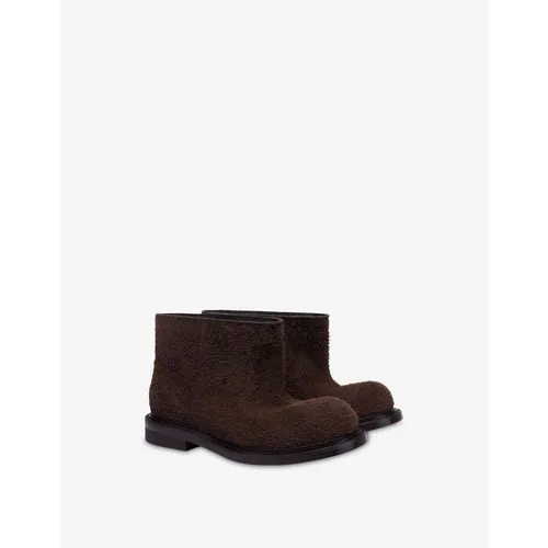 Suede Ankle Boots - Moschino - Modalova