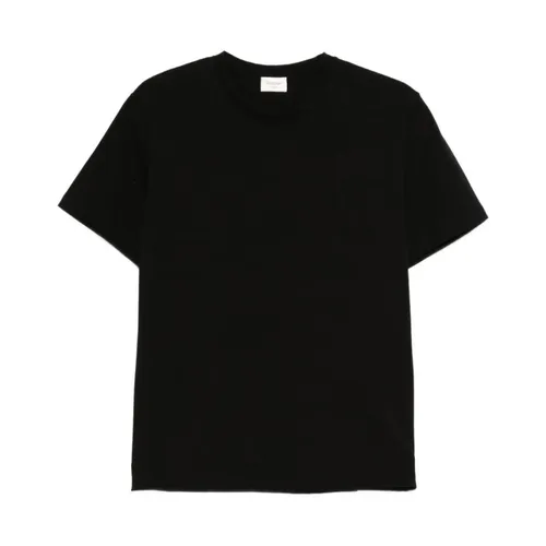 Black Crew Neck T-shirt 100% Cotton - Saint Laurent - Modalova