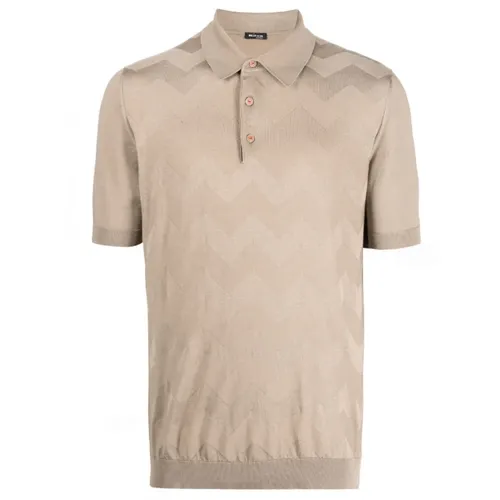 Wave Print Polo Shirt - Kiton - Modalova