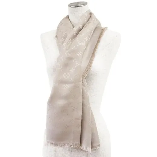 Pre-owned Monogram Silk Wool Scarf - Louis Vuitton Vintage - Modalova