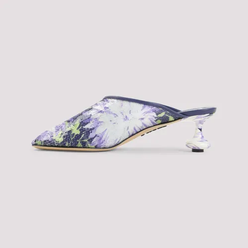 Sequins Floral Mule Heels - Loewe - Modalova
