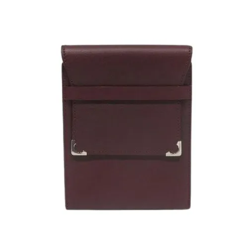 Pre-owned Cabochon Line Leather Trifold Wallet - Cartier Vintage - Modalova